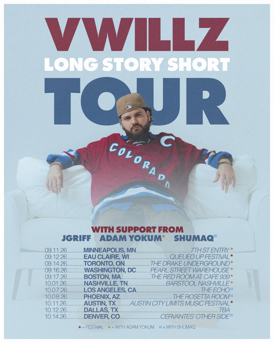 VWillz Long Story Short tour flyer